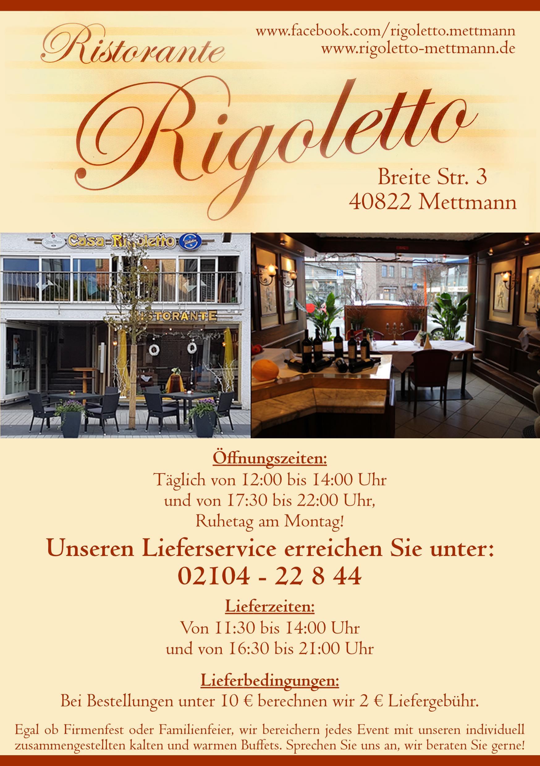 Ristoranter Rigoletto - Lieferkarte.pdf Ristorante Rigoletto - Lieferkarte